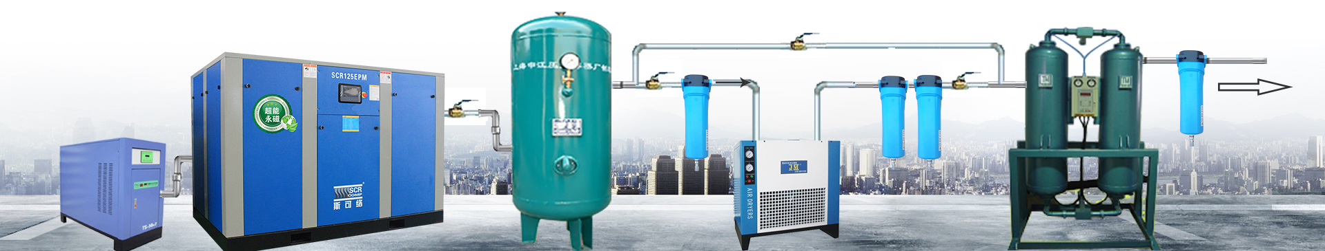 空壓機(jī)系統(tǒng)由哪些設(shè)備組成